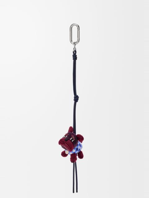 Loewe Bulldog charm in beads and felt