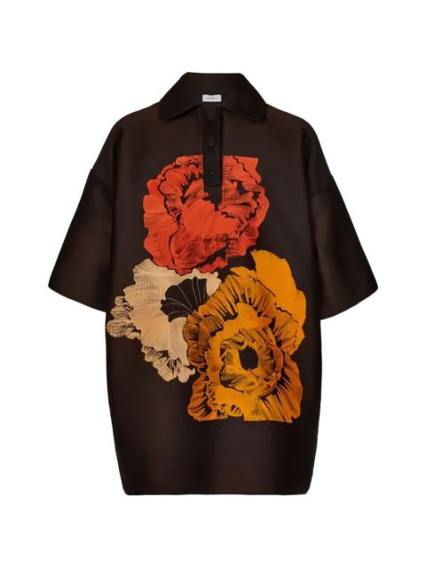 FERRAGAMO floral polo shirt