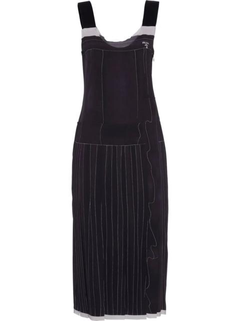 Prada sleeveless silk midi dress