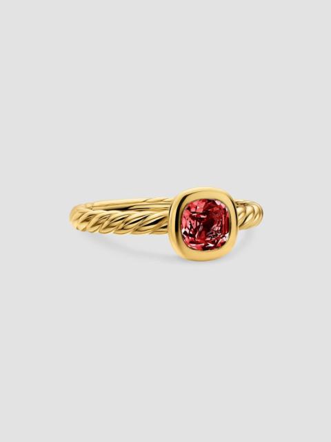 DAVID YURMAN Women's DY Mercer Color Cable Ring in 18K Yellow Gold - Rhodolite Garnet