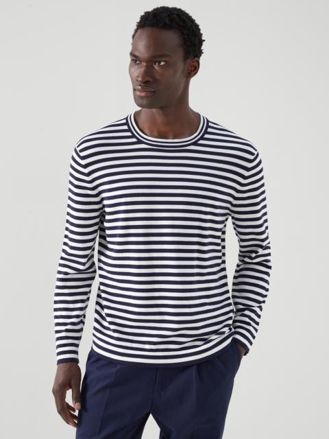 Brunello Cucinelli Striped lightweight cotton sweater