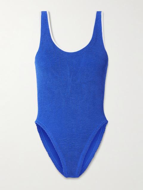 Hunza G Faye Two-tone Original Crinkle Swimsuit