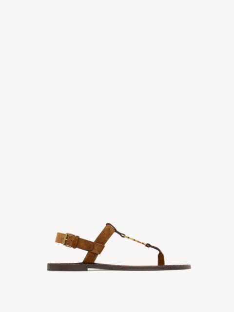 SAINT LAURENT cassandre sandals in suede