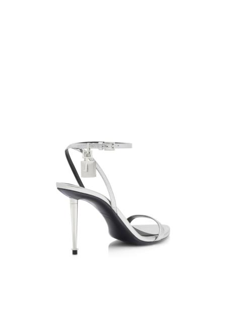 TOM FORD LAMINATED NAPPA LEATHER PADLOCK SANDAL