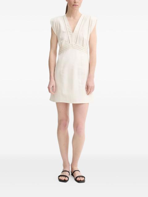 ba&sh V-neck eyelet-trimmed mini dress