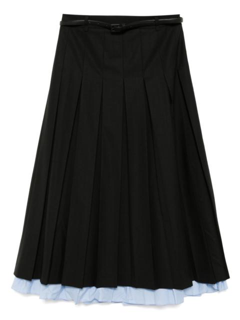 JUUN.J layered pleated skirt