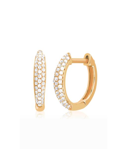 EF Collection Diamond Dome Mini Huggie gold