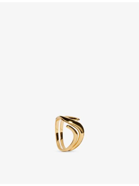 MONICA VINADER Swirl Wrap 18ct Yellow Gold Vermeil Ring