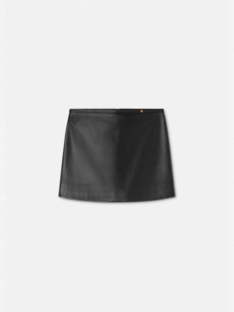 VERSACE Medusa Leather Mini Skirt