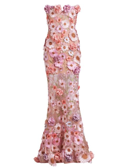 BRONX BANCO Women's Jasmine Floral Gown - Pastel Pink Multi