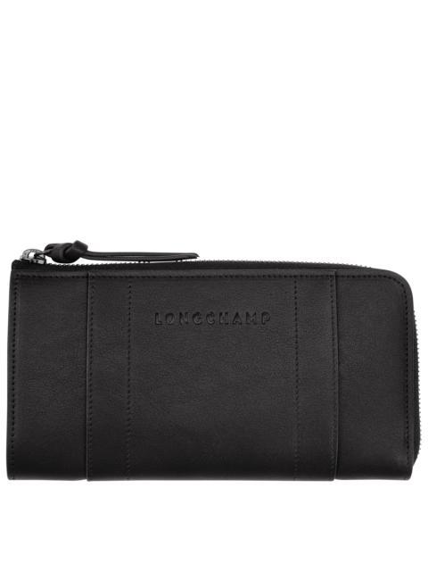Longchamp Longchamp 3D Zip around wallet Black - Leather
