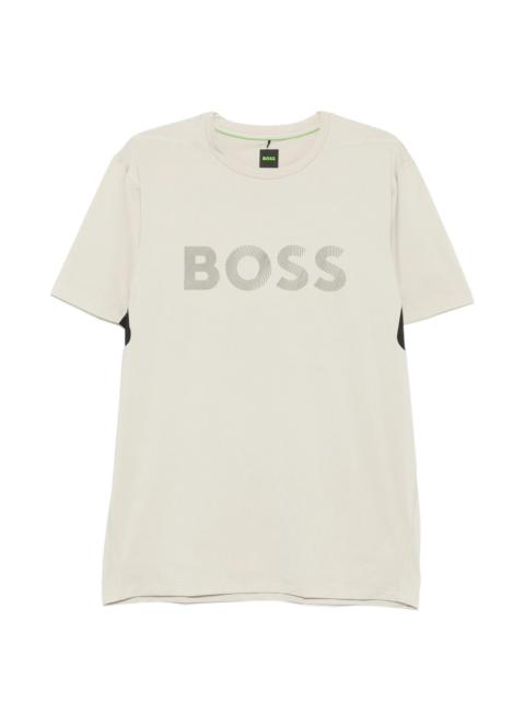 BOSS Boss Logo-print Panelled T-shirt