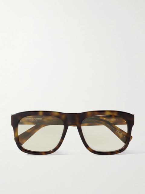 SAINT LAURENT Square-frame Tortoiseshell Acetate Sunglasses