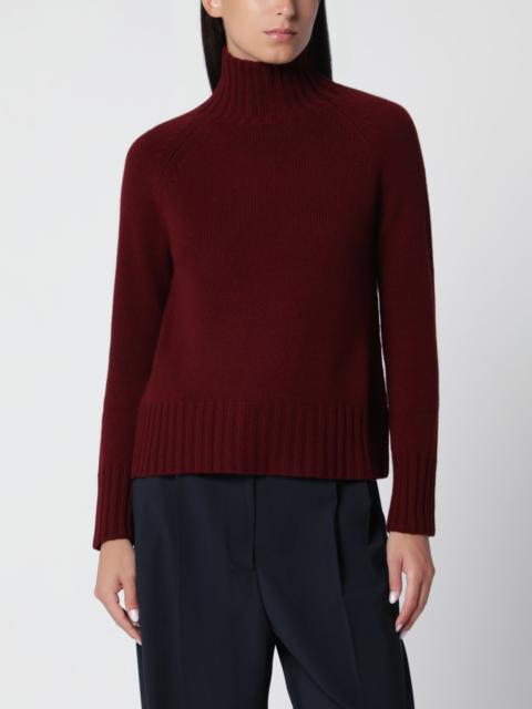 'S Max Mara Bordeaux turtleneck sweater in wool and cashmere