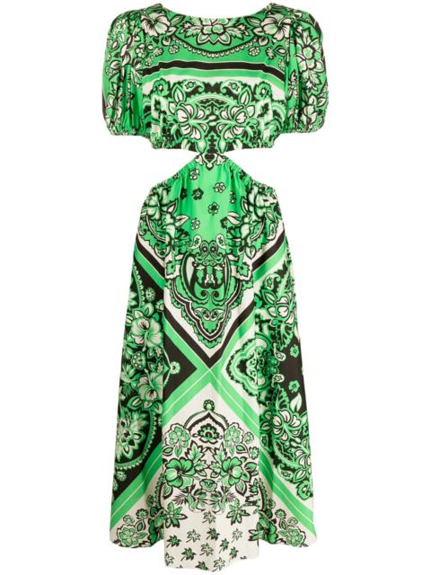 REDValentino bandana-print cotton midi dress