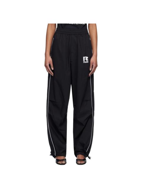 Rhude Black Piping Parachute Track Pants