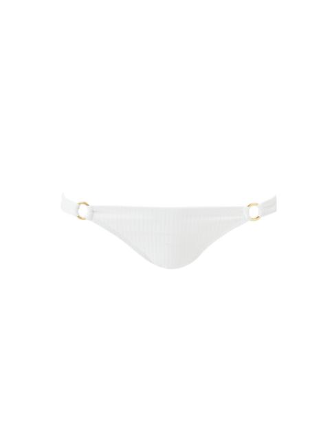 MELISSA ODABASH MONTENEGRO CREAM RIBBED BIKINI BOTTOM