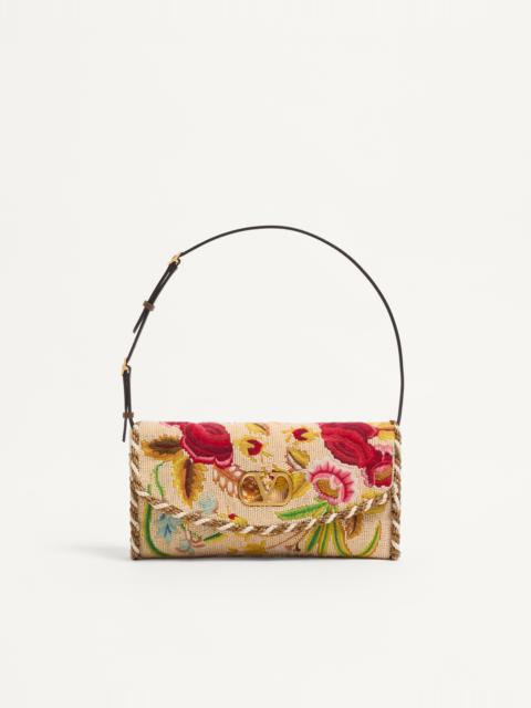 Valentino VALENTINO GARAVANI DEVAIN EMBROIDERED SMALL SHOULDER BAG