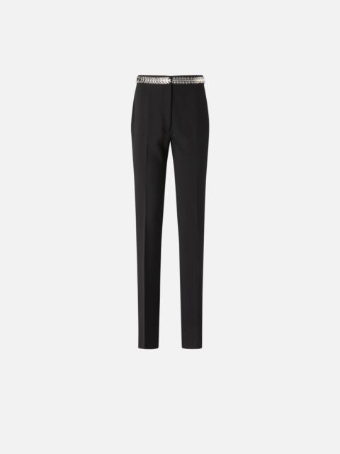 PINKO TROUSERS WITH JEWEL BELT