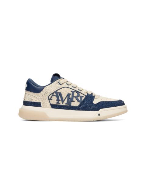 AMIRI Beige & Navy Crystal Classic Low Sneakers
