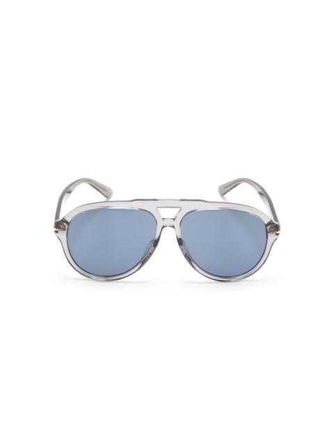 GUCCI logo-print oversize-frame sunglasses