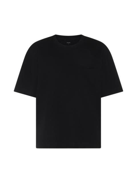 Lemaire black cotton-linen blend t-shirt