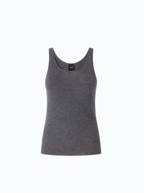 PINKO RIBBED MERINO WOOL VEST TOP