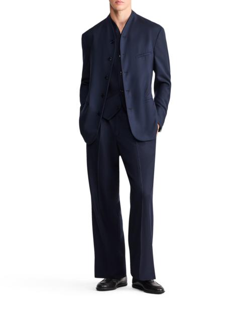 GIORGIO ARMANI OVERSIZED TROUSERS IN FLUENT VIRGIN WOOL WITH PENCES