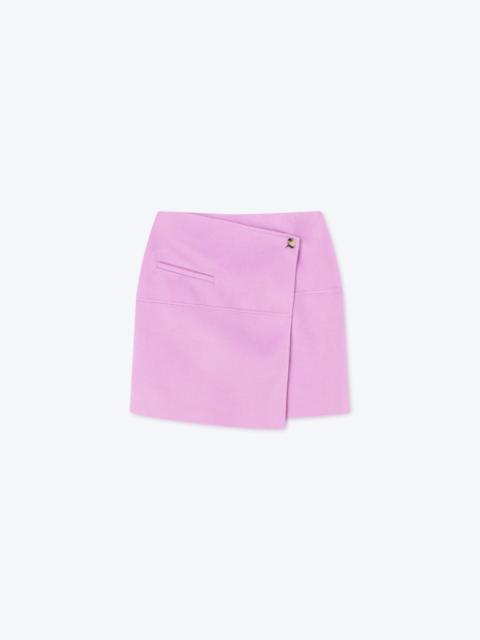 KYLA - Double wool wrap mini skirt - Pink