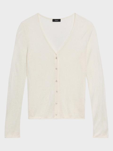 Theory Jersey Edge Sheer Cardigan