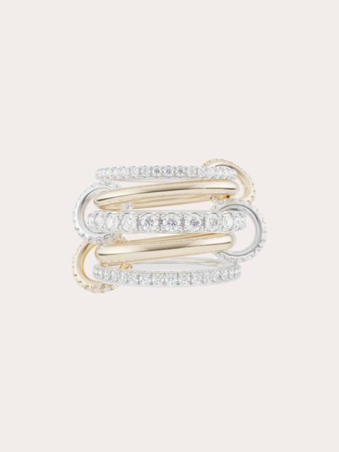 Spinelli Kilcollin Alia 18K Two-Tone Gold Diamond Linked Rings