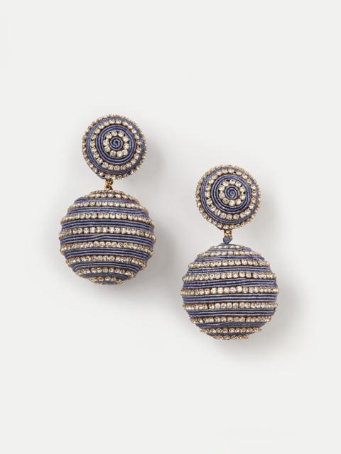 VERONICA BEARD CRYSTAL BLUE STRIPE DROP EARRINGS | CLIP BACKING