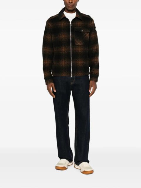 Moncler Moncler Check-pattern Zip-up Overshirt