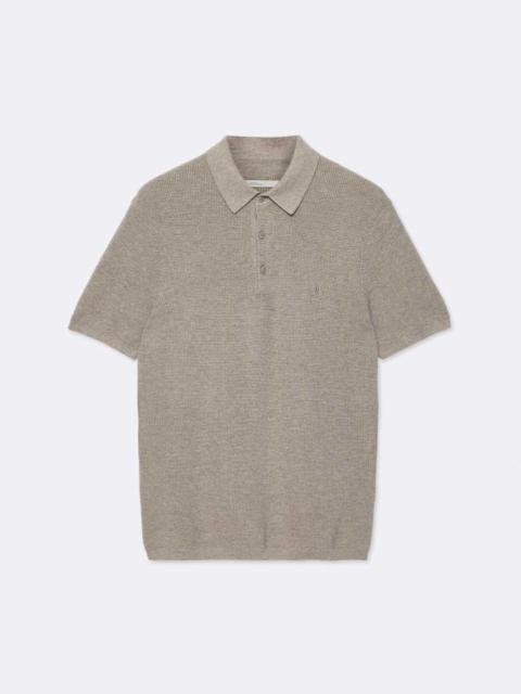ALLSAINTS ASPEN WAFFLE-KNIT SHORT-SLEEVE POLO