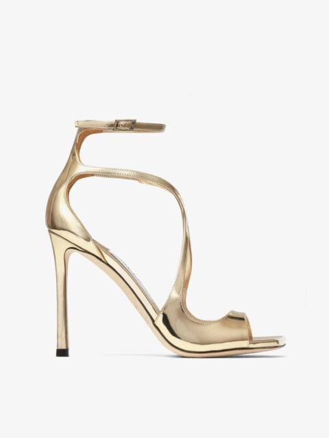 JIMMY CHOO Azia 110
Gold Liquid Metal Leather Sandals