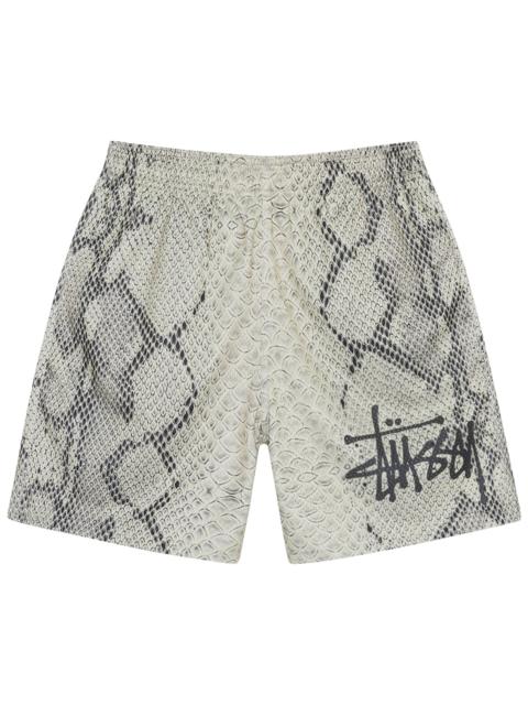 Stussy Basic Snake Mesh Short 'Bone'