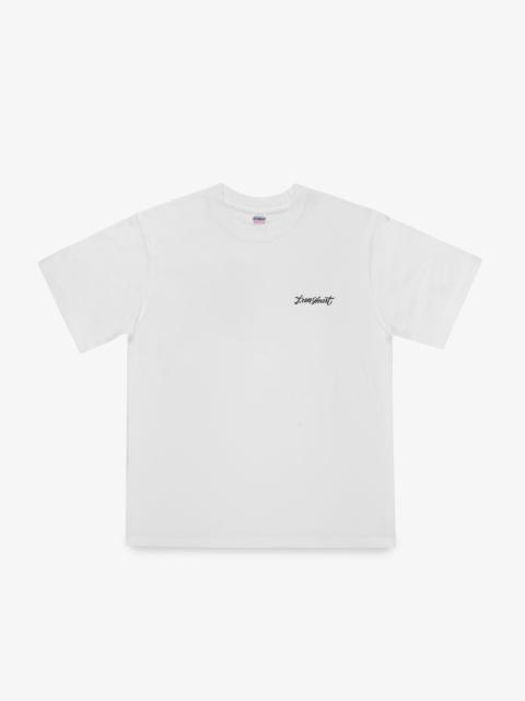 Iron Heart IHT-888-WHT 7.5OZ PRINTED LOOPWHEEL CREW NECK T-SHIRT - WHITE