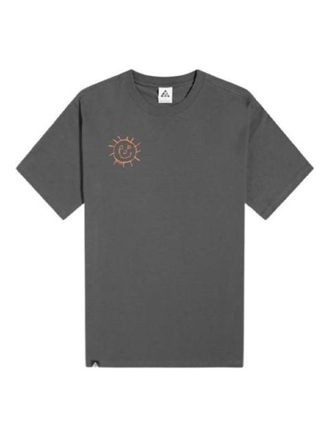Nike Nike ACG Smiling Face Logo Round Neck Breathable Short Sleeve Gray DD8806-070