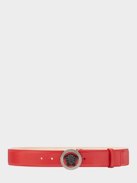 VERSACE Medusa Greca Leather Belt