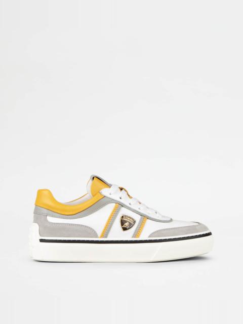 Tod's SNEAKERS IN LEATHER - GREY, WHITE, YELLOW