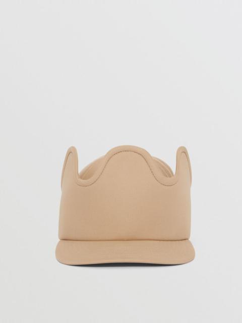 Cut-out Panel Cotton Gabardine Baseball Cap