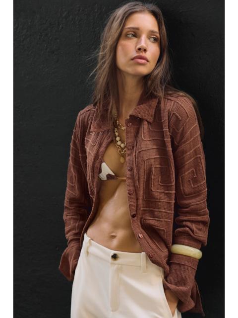 FREE PEOPLE We The Free Geo Soutache Shirt
