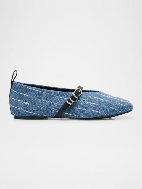rag & bone Spire Mary Jane Flats in Denim