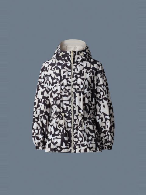 MACKAGE DELIA Reversible Abstract Geometric Jacket with Hood