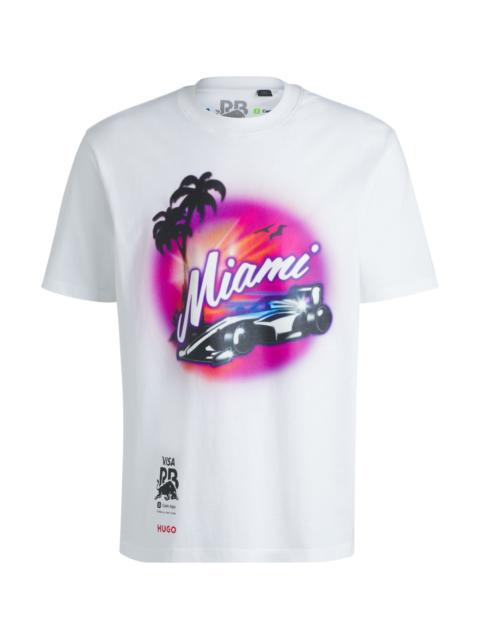 HUGO X VCARB FANWEAR T-SHIRT WITH MIAMI ARTWORK