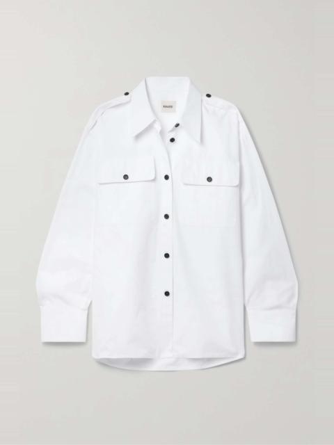 KHAITE Missa oversized cotton-poplin shirt