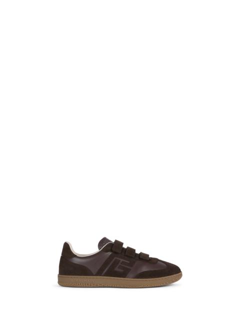 Balmain Balmain Swan trainers in smooth leather and suede
