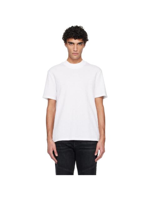 Balmain White Monogram Sponge T-shirt