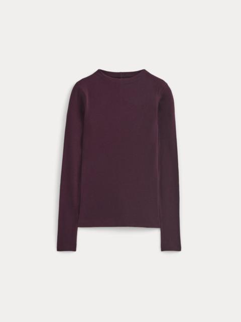 EVERLANE THE LUXE RIB FUNNEL-NECK TEE