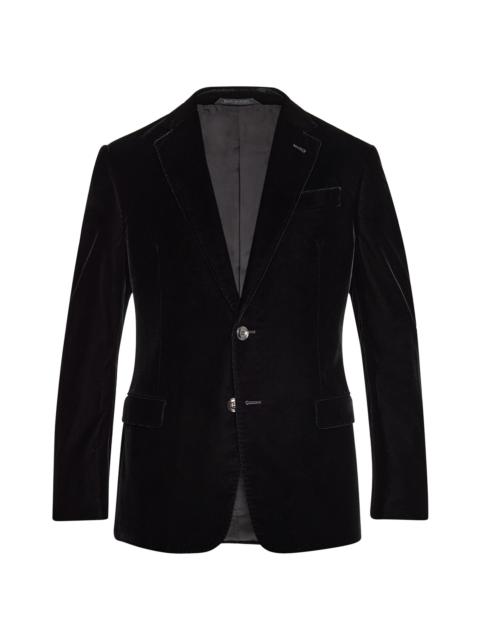 GIORGIO ARMANI Men's Velvet Single-Breasted Dinner Jacket - Black